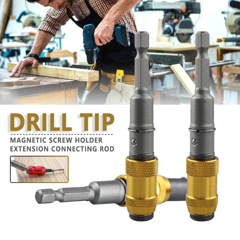 1/4" Magnetic Screw Drill Tip Drill Screw Tool Quick Change Locking Bit Holder Drive Guide Drill Bit Extensions Pivot Drill
1/4" Magnetic Screw Drill Tip Drill Screw Tool Quick Change Locking Bit Holder Drive Guide Drill Bit Extensions Pivot Drill