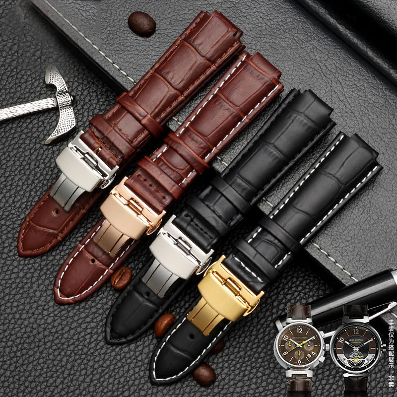 Leather Bracelet convex mouth 12 10mm butterfly buckle strap suitable for LV men's and women's watch accessories waterproof
Leather Bracelet convex mouth 12 10mm butterfly buckle strap suitable for LV men's and women's watch accessories waterproof