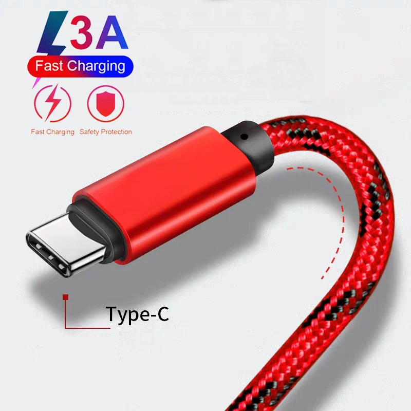 Кабель USB C 3A для Samsung A32 A52 A72 A12 A42 быстрая зарядка Type-C кабель OPPO A74 A94 A54 Reno 5 4 3 2 Z Pro |