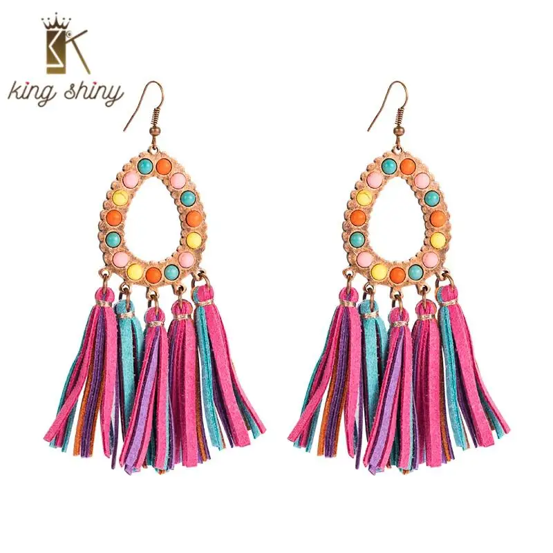 Vintage Bohemian Turquoise Dangle Earrings for Woman Elegant Hand Made Long Leather Statement Tassel Earrings Girl Party Brincos
Vintage Bohemian Turquoise Dangle Earrings for Woman Elegant Hand Made Long Leather Statement Tassel Earrings Girl Party Brincos