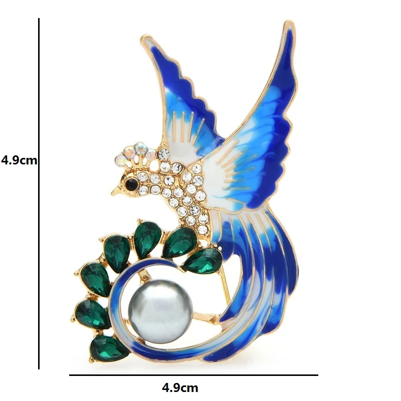 Wuli&baby Pearl Enamel Bird Brooches 4-color Rhinestone Long Tail Bird Animal Party Office Brooch Pins Gifts
Wuli&baby Pearl Enamel Bird Brooches 4-color Rhinestone Long Tail Bird Animal Party Office Brooch Pins Gifts