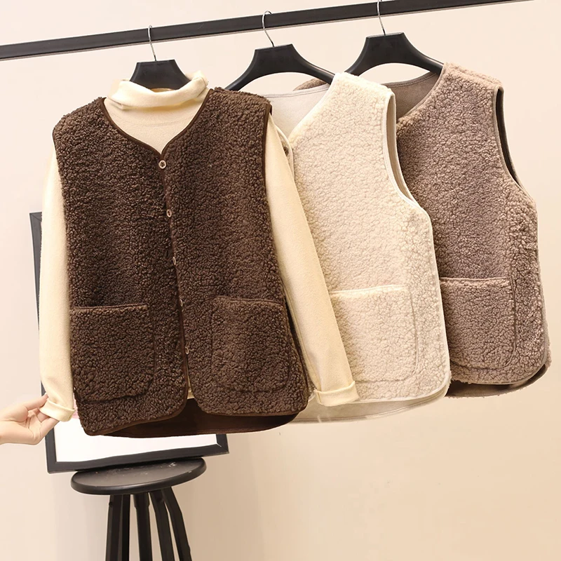 Lamb Plush Vest Women's Clothes 2019 Winter Short Korean Version Of The Fur Loose Waistcoat Vest Women Vest Jacket
Lamb Plush Vest Women's Clothes 2019 Winter Short Korean Version Of The Fur Loose Waistcoat Vest Women Vest Jacket