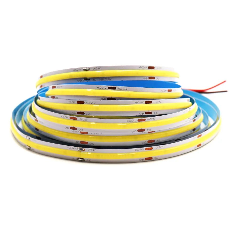 Dimmable 24V 12V Flexible LED COB Strip Light Bar for Decoration Lighting RA 90 Red Blue Green Warm Cold White Soft COB Tape
Dimmable 24V 12V Flexible LED COB Strip Light Bar for Decoration Lighting RA 90 Red Blue Green Warm Cold White Soft COB Tape