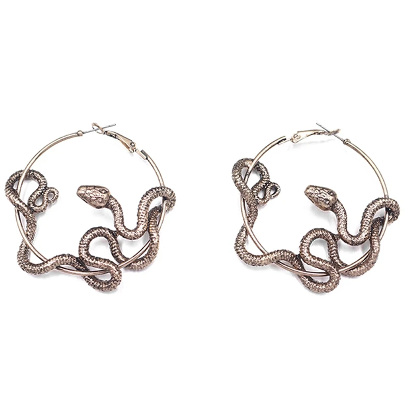 1Pair Personality Gothic Cool Punk Antique Animal Black Snake Earrings Crazy Twining Snake Hoop Statement Earrings Party Jewelry
1Pair Personality Gothic Cool Punk Antique Animal Black Snake Earrings Crazy Twining Snake Hoop Statement Earrings Party Jewelry