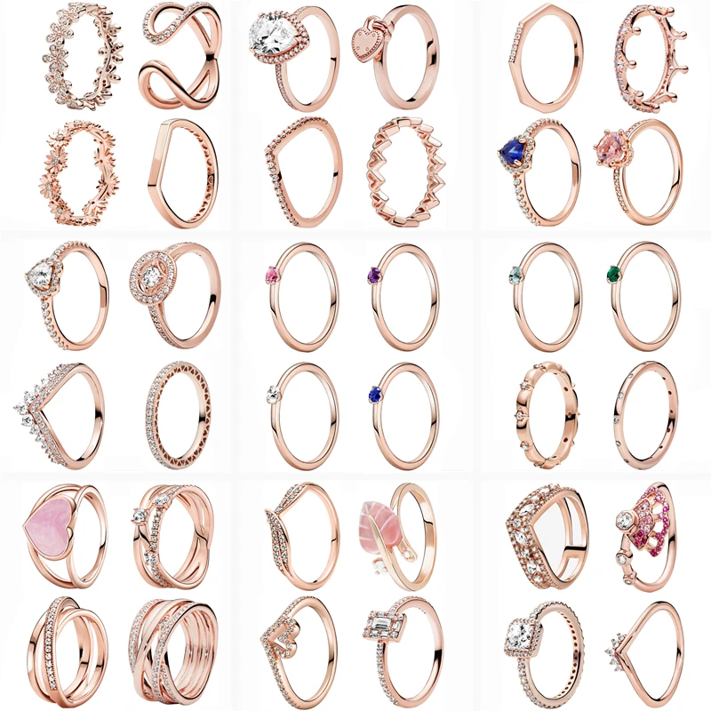 New Rose Gold Color Pavé Interlaced Rings White Zircon Flowers Heart Sparkling Pantaro Rings Women Europe 925 Silver Jewelry DIY
New Rose Gold Color Pavé Interlaced Rings White Zircon Flowers Heart Sparkling Pantaro Rings Women Europe 925 Silver Jewelry DIY
