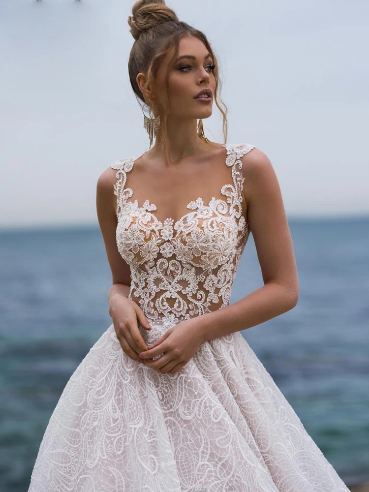 Hi Shy Bride New Simple Wedding Dress Backless Sleeveless Design Chiffon Lace Bride Dresses Princess Dress Plus Size Tailor-made
Hi Shy Bride New Simple Wedding Dress Backless Sleeveless Design Chiffon Lace Bride Dresses Princess Dress Plus Size Tailor-made