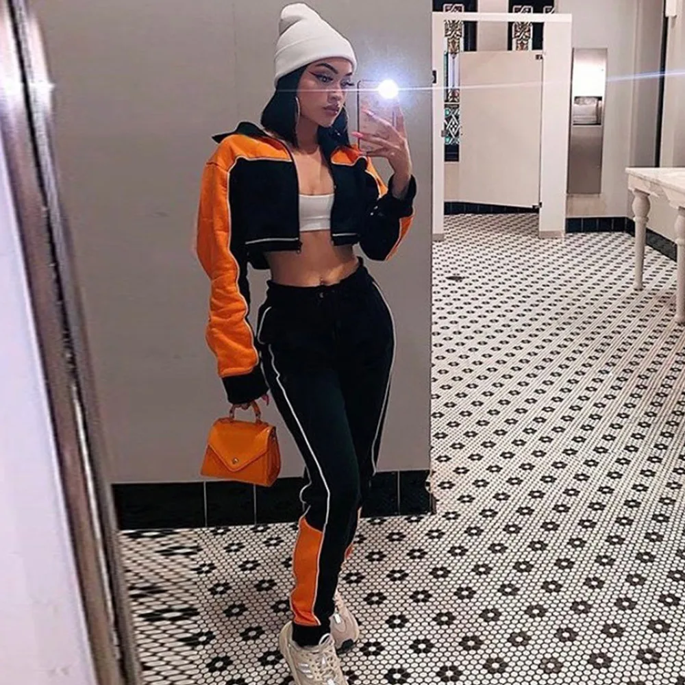 Streetwear Casual Two Piece Set Women Long Sleeve Bomber Jacket and Sweatpants Turtleneck Joggers Tracksuit Women Sweat Suits
Streetwear Casual Two Piece Set Women Long Sleeve Bomber Jacket and Sweatpants Turtleneck Joggers Tracksuit Women Sweat Suits