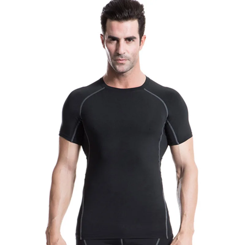 Summer Men's Fitness basketball Running Sports Training breathable quick-drying High-elastic Tights Round neck short-Sleeved shi
Summer Men's Fitness basketball Running Sports Training breathable quick-drying High-elastic Tights Round neck short-Sleeved shi
