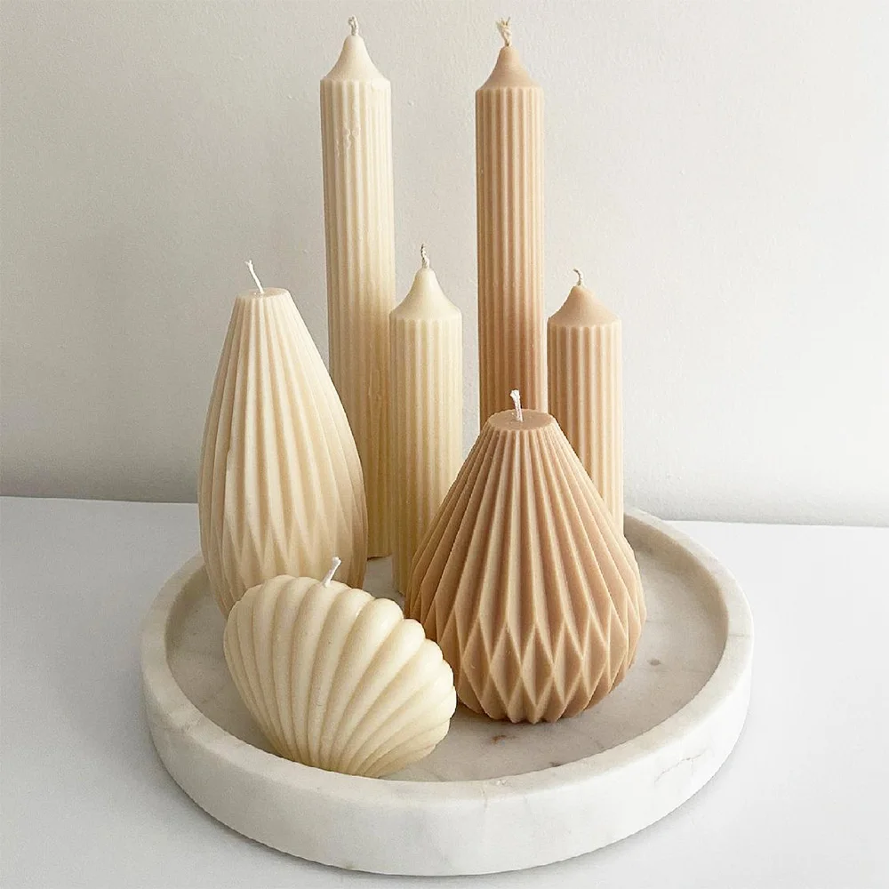 Simple Stripe Line Design Candle Silicone Mold Aromatherapy Candle Making Shell Candle Mold Home Decoration Ornaments
Simple Stripe Line Design Candle Silicone Mold Aromatherapy Candle Making Shell Candle Mold Home Decoration Ornaments