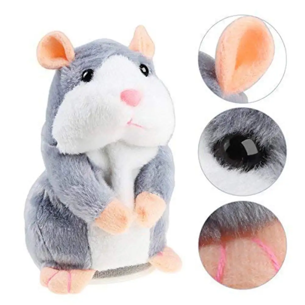 Kuulee Talking Hamster Plush Toy Repeat What You Say Funny Kids Stuffed Toys Record Interactive for baby | Игрушки и хобби