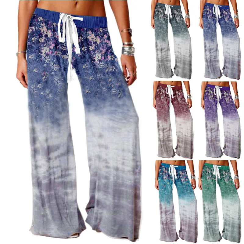 2021 New Women's Pants Outdoor Leisure Printed Wide-leg Pants Gray Green Burgundy Purple Trouser
2021 New Women's Pants Outdoor Leisure Printed Wide-leg Pants Gray Green Burgundy Purple Trouser