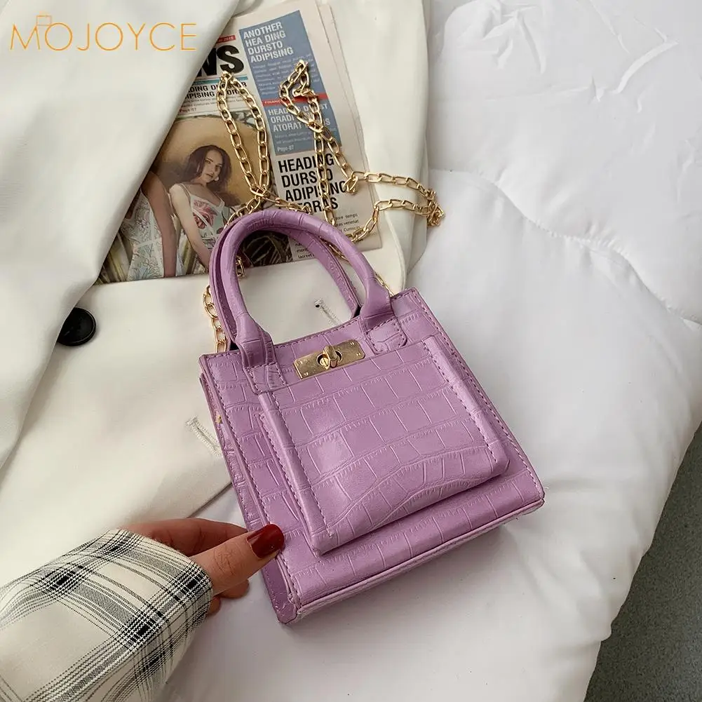 Fashion Women Alligator Pattern Pure Color Chain Crossbody Shoulder Messenger Bag Casual Ladies Small Top-Handle Handbags Flap
Fashion Women Alligator Pattern Pure Color Chain Crossbody Shoulder Messenger Bag Casual Ladies Small Top-Handle Handbags Flap