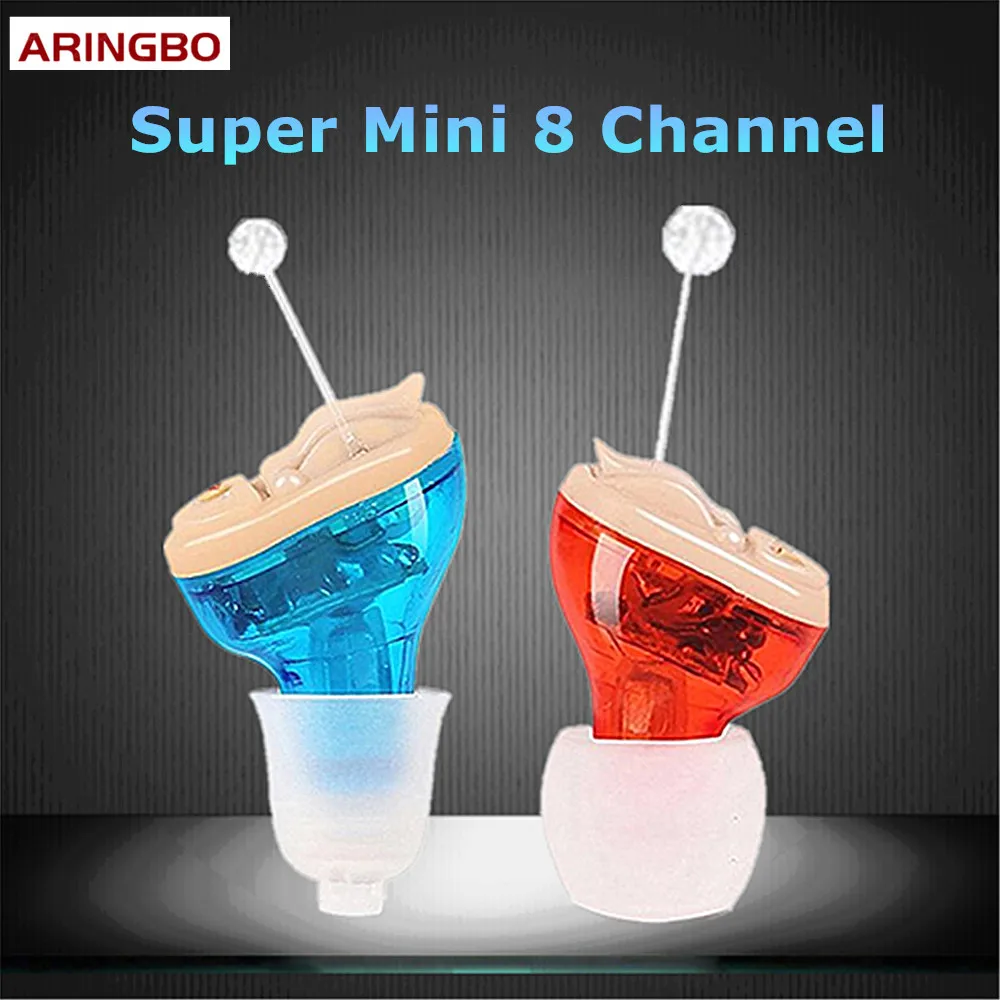 Цифровой невидимый слуховой аппарат Mini CIC усилитель звука в ухе регулировка