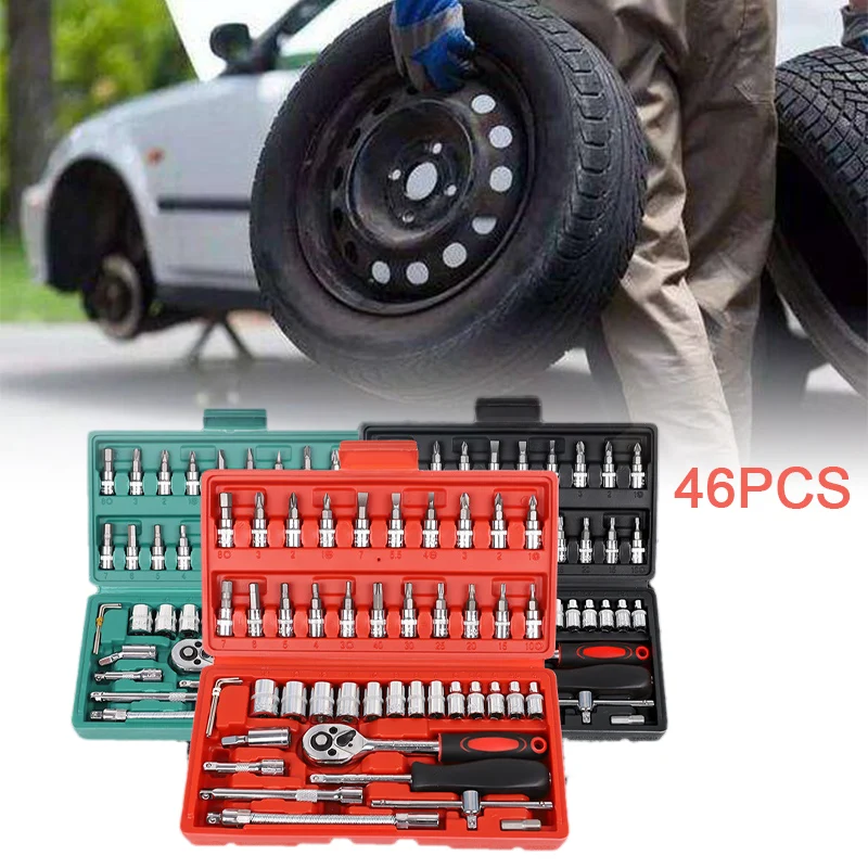 46PCS Auto Reparatie Tool Mechanic Tool Ratchet Momentsleutel Spanner Mechanical
46PCS Auto Reparatie Tool Mechanic Tool Ratchet Momentsleutel Spanner Mechanical