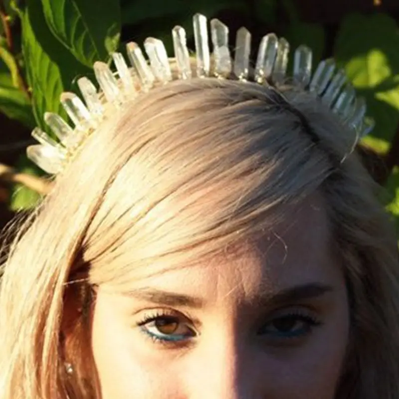 Transparent Imitation Raw Crystal Tiara Crown Handmade Quartz Women Bride Wedding Headpiece Queen Princess Retro Party Hair Hoop
Transparent Imitation Raw Crystal Tiara Crown Handmade Quartz Women Bride Wedding Headpiece Queen Princess Retro Party Hair Hoop