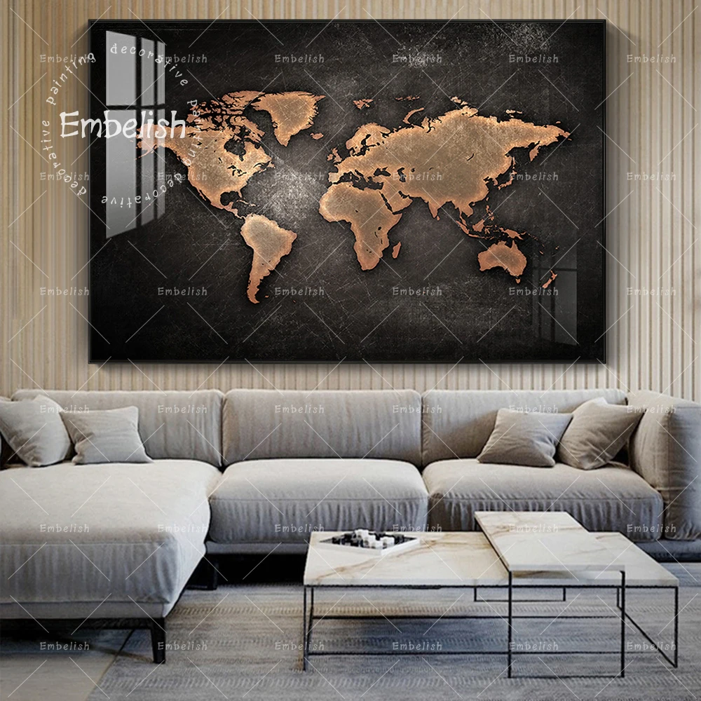 Embelish 1 Pieces HD Print On Canvas Oil Painting Modern Home Decor World Map Wall Art Posters For Living Room Bedroom Pictures
Embelish 1 Pieces HD Print On Canvas Oil Painting Modern Home Decor World Map Wall Art Posters For Living Room Bedroom Pictures