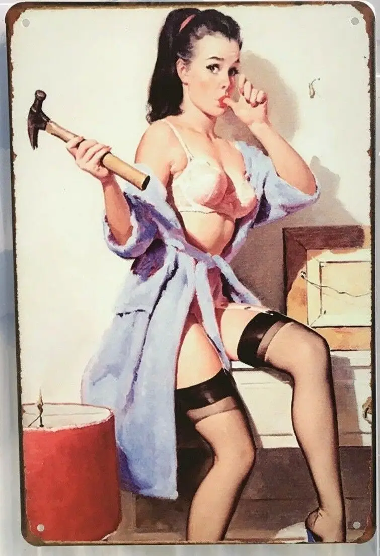 Hammer Pin Up Girl Repair Metal Tin Sign Decor Garage Pub Home Door Vintage Wall Art Poster Plaque
Hammer Pin Up Girl Repair Metal Tin Sign Decor Garage Pub Home Door Vintage Wall Art Poster Plaque