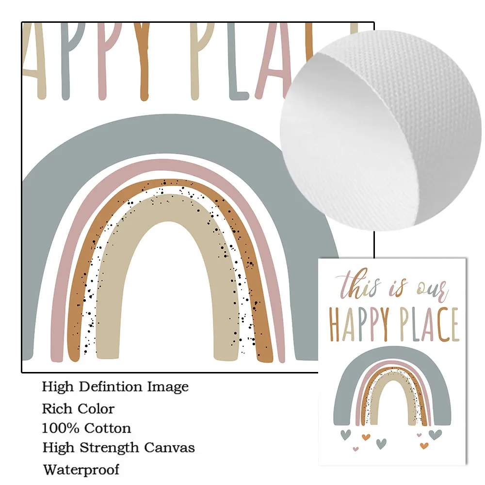 Настенный постер радужной расцветки для детской комнаты|Рисование и