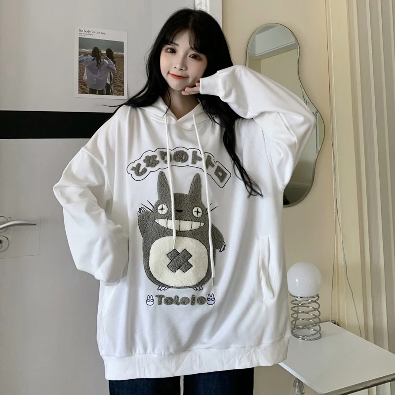 Japanese Casual Cartoon Long Sleeve Anime Hoodies Women Hip Hop Harajuku Kawaii Spring Loose Plus Size Vintage Hooded Sweatshirt
Japanese Casual Cartoon Long Sleeve Anime Hoodies Women Hip Hop Harajuku Kawaii Spring Loose Plus Size Vintage Hooded Sweatshirt