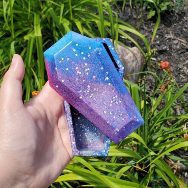 13MC DIY Crystal Epoxy Resin Mold Halloween Coffin Storage Box Mirror Silicone Mould
13MC DIY Crystal Epoxy Resin Mold Halloween Coffin Storage Box Mirror Silicone Mould
