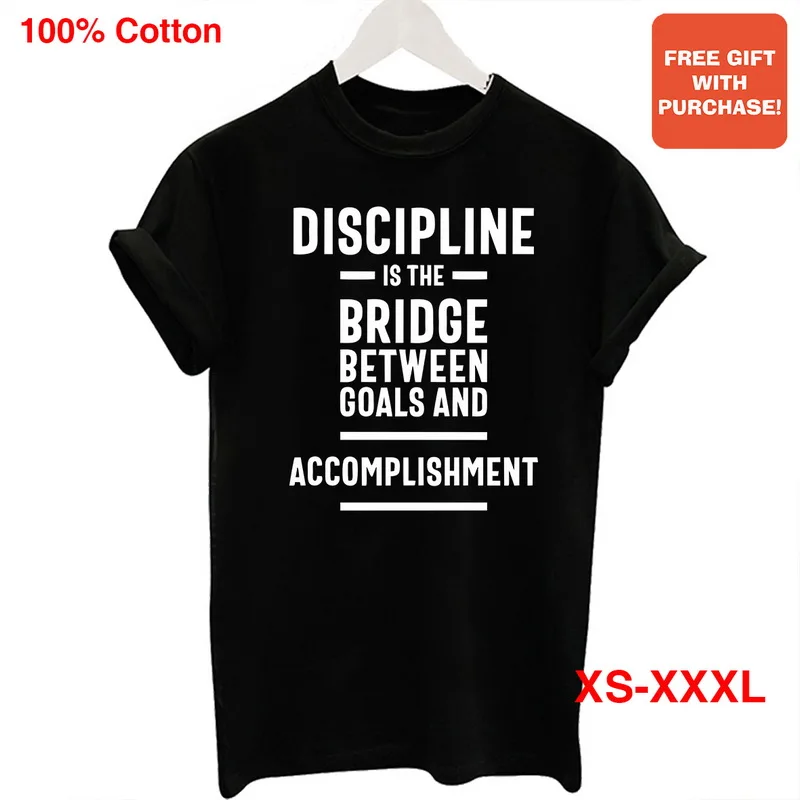 BLINGPAW Discipline Is The Bridge Between Goals and Accomplishment Unisex T Shirt Tops Casual Cotton Short Sleeve White Black
BLINGPAW Discipline Is The Bridge Between Goals and Accomplishment Unisex T Shirt Tops Casual Cotton Short Sleeve White Black