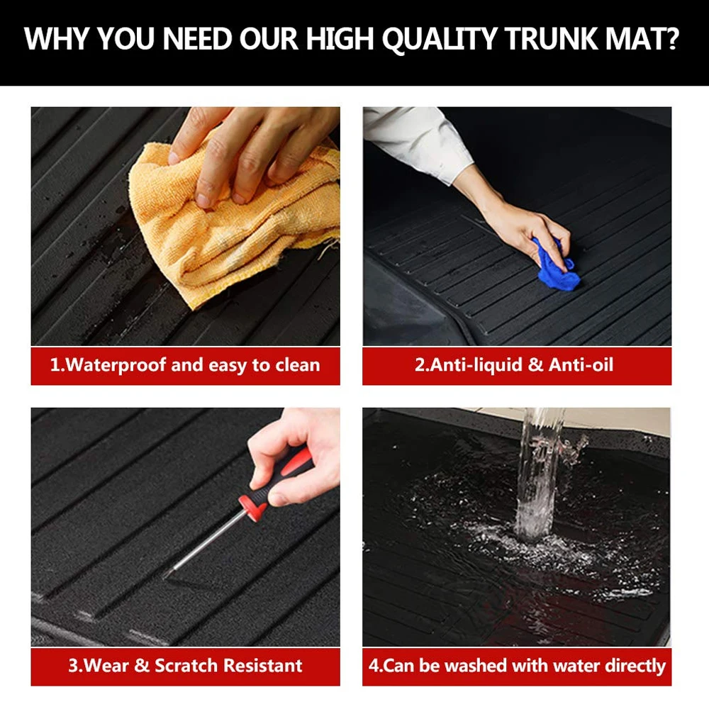All Weather Floor Mats For Tesla Model Y Custom Fit TPE Car Cargo Liner Rear Cargo Tray Trunk Waterproof Interior Accessories
All Weather Floor Mats For Tesla Model Y Custom Fit TPE Car Cargo Liner Rear Cargo Tray Trunk Waterproof Interior Accessories