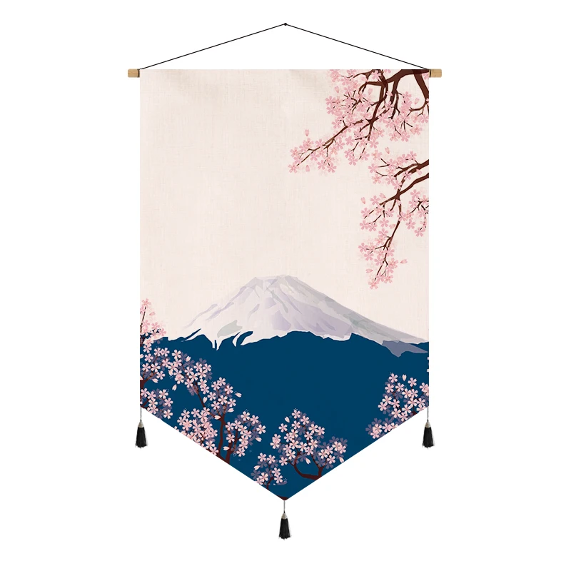 Japanese Mount Fuji Scroll Painting Wall Art Cherry Blossom Canvas Posters Wooden Hanging Painting Printed Home Decoration
Japanese Mount Fuji Scroll Painting Wall Art Cherry Blossom Canvas Posters Wooden Hanging Painting Printed Home Decoration