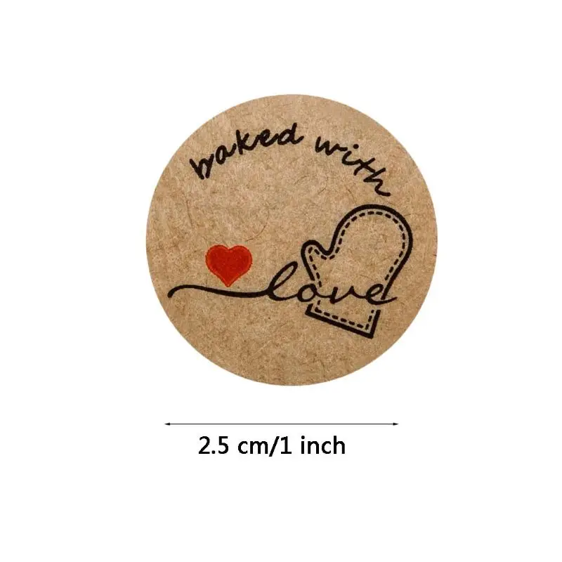 500pcs/roll Round Kraft Baked with Love Stickers Seal Labels Handmade Scrapbooking Decoration
500pcs/roll Round Kraft Baked with Love Stickers Seal Labels Handmade Scrapbooking Decoration