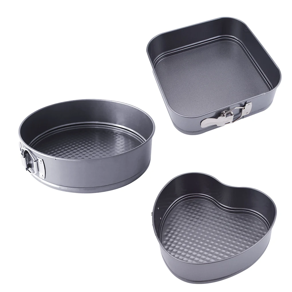 3 Pcs/set Heart-shaped Round Square Cake Baking Pan Non-stick Carbon Steel Cake Baking Tray
3 Pcs/set Heart-shaped Round Square Cake Baking Pan Non-stick Carbon Steel Cake Baking Tray