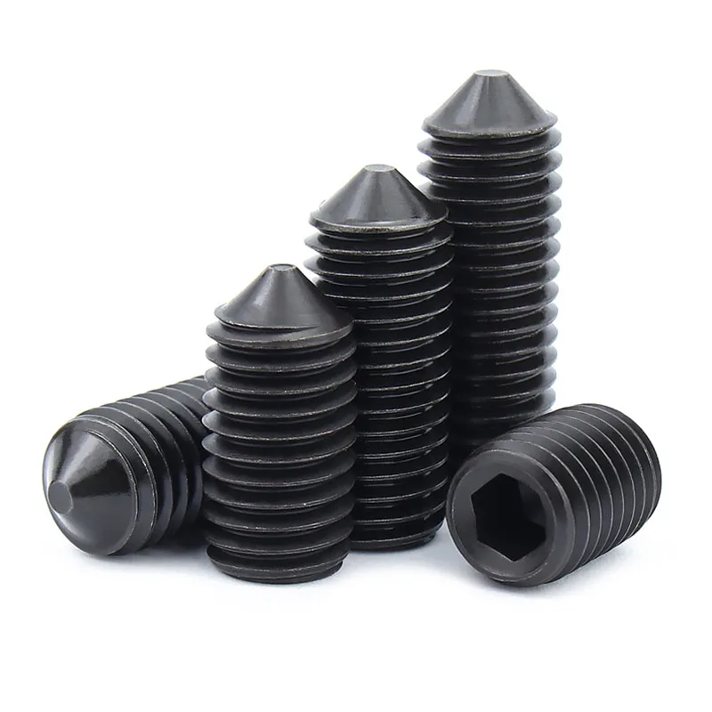 2/50pcs M3 M4 M5 M6 M8 M10 M12 DIN914 Black grade 12.9 steel Hex Hexagon Socket Cone Point Grub Set Screw Tapered End Bolt
2/50pcs M3 M4 M5 M6 M8 M10 M12 DIN914 Black grade 12.9 steel Hex Hexagon Socket Cone Point Grub Set Screw Tapered End Bolt