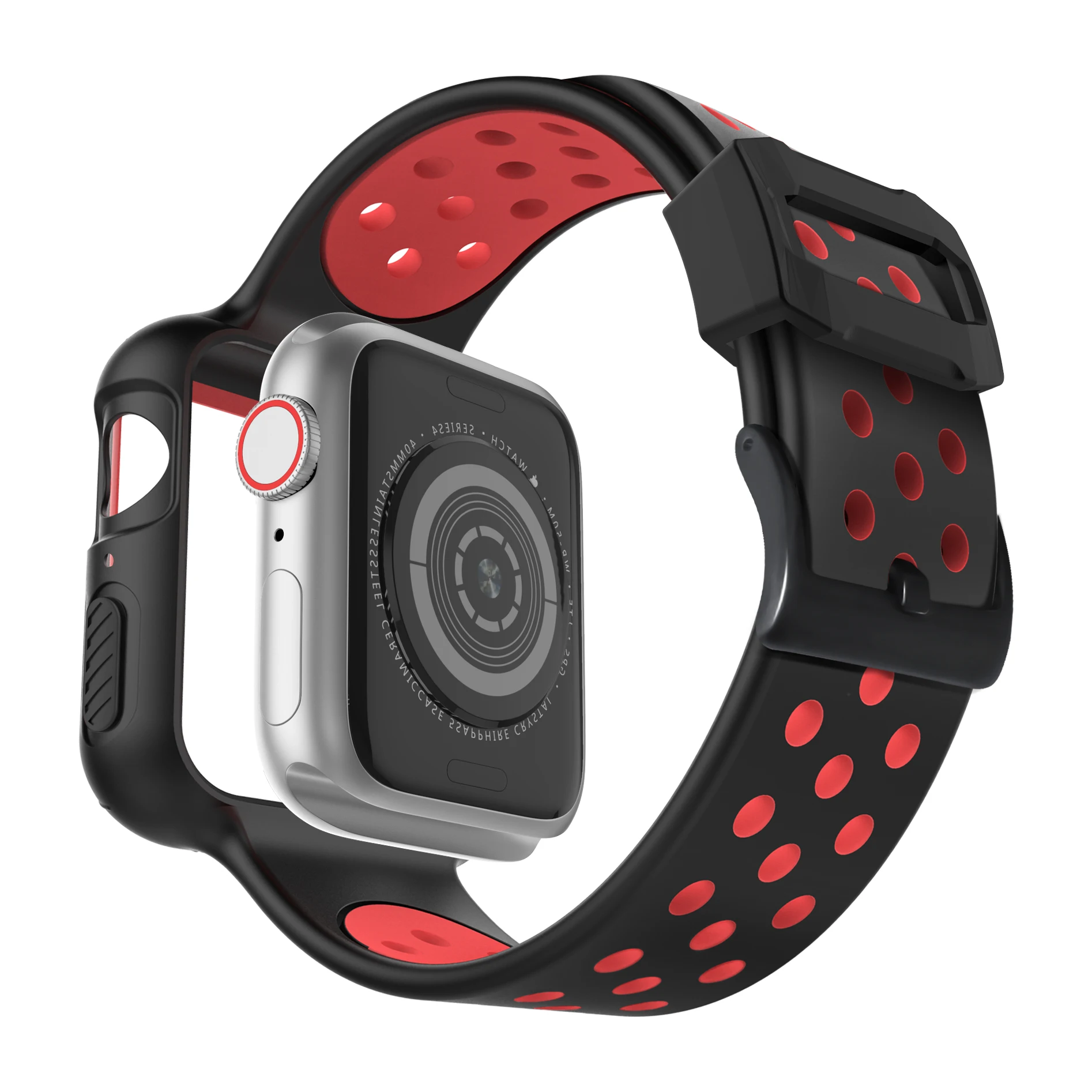 Мягкий силиконовый ремешок для браслета + чехол часов Apple watch Band 40 мм 44 серия 5 4