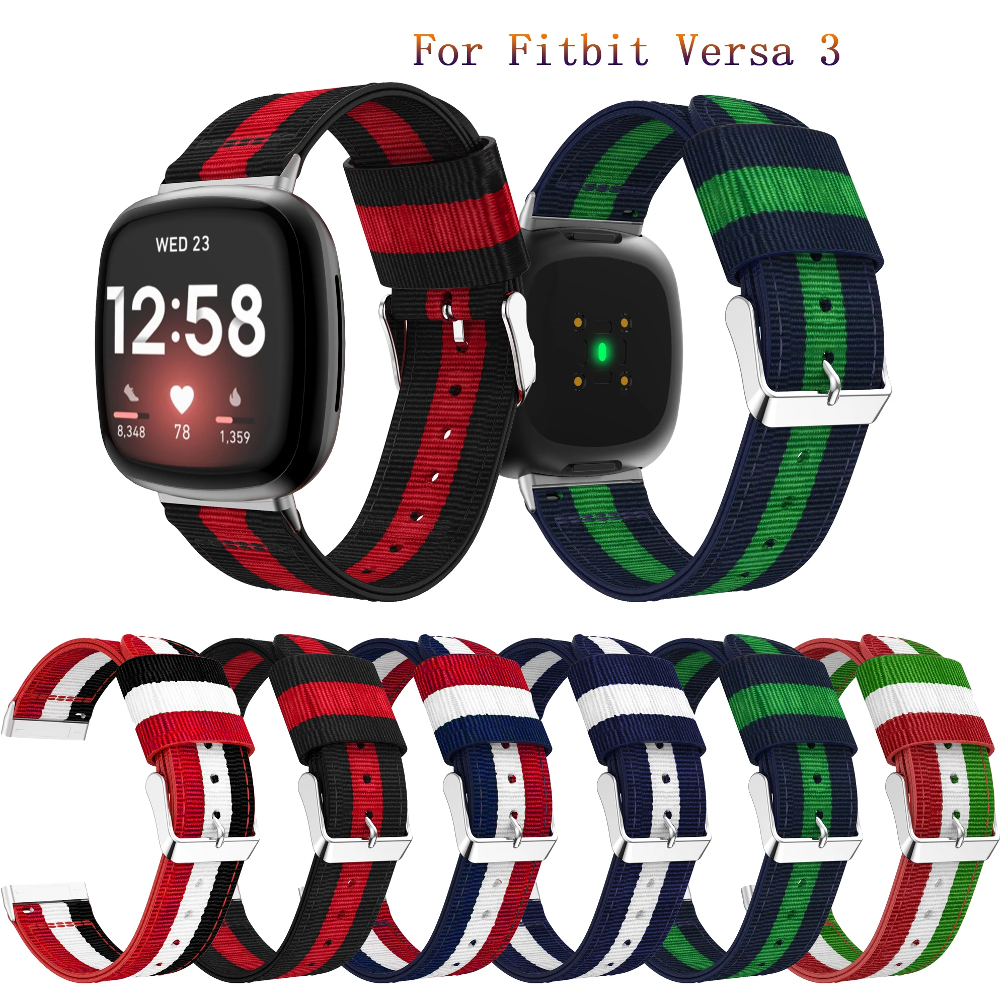 Ремешок для часов fitbit Versa3/Sense, нейлоновый браслет для смарт-часов, ремешок для часов fitbit Versa 3, сменный ремешок для часов высокого качества
Ремешок для часов fitbit Versa3/Sense, нейлоновый браслет для смарт-часов, ремешок для часов fitbit Versa 3, сменный ремешок для часов высокого качества