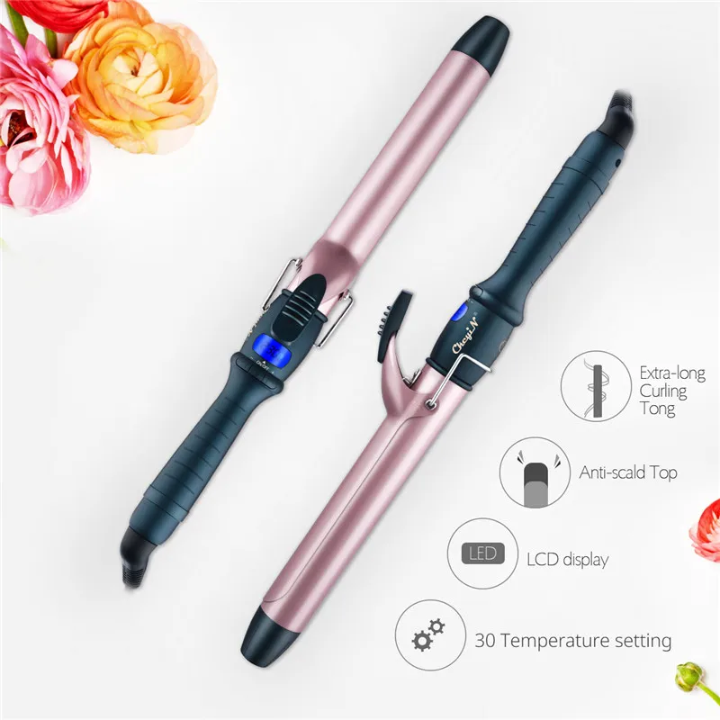 CkeyiN 25-38MM curling iron Hair waver Pear Flower Ceramic curling wand roller LCD digital Salon Hair Curler Styler Waves Curl
CkeyiN 25-38MM curling iron Hair waver Pear Flower Ceramic curling wand roller LCD digital Salon Hair Curler Styler Waves Curl