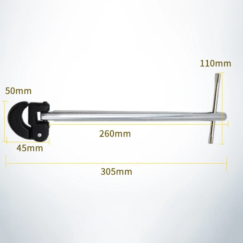 12 Inch Sink Wrench Multi-Function Wrench Clamping Range Is 0.3-1.1 Inches
12 Inch Sink Wrench Multi-Function Wrench Clamping Range Is 0.3-1.1 Inches