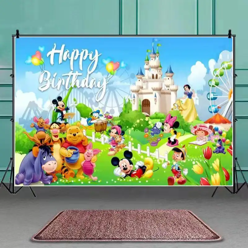 Mickey Minnie Mouse Theme Birthday Party Photography Backgrounds Vinyl Cloth Baby Shower Photo Shootings Backdrops Decorations
Mickey Minnie Mouse Theme Birthday Party Photography Backgrounds Vinyl Cloth Baby Shower Photo Shootings Backdrops Decorations