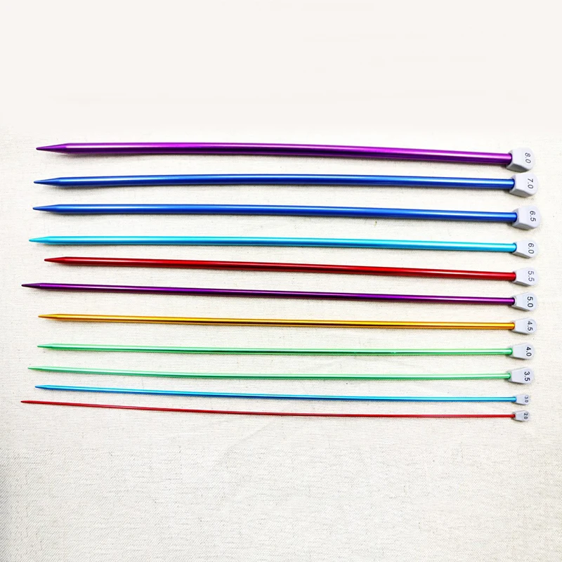 Classic 2Pcs/set 35cm 2.0-12mm Single Pointed Knitting Needl Pins Straight Aluminum DIY Weaving Tool Long Sweater Scarf Needle
Classic 2Pcs/set 35cm 2.0-12mm Single Pointed Knitting Needl Pins Straight Aluminum DIY Weaving Tool Long Sweater Scarf Needle