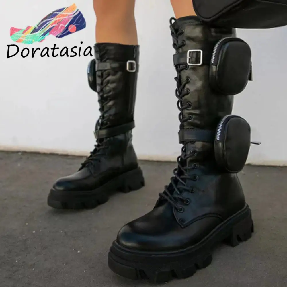 DORATASIA New Arrival Female Motorcycle Boots Zipper Low Heel Buckle Winter 2021 Women Mid Calf Quality Goth Cool Shoes
DORATASIA New Arrival Female Motorcycle Boots Zipper Low Heel Buckle Winter 2021 Women Mid Calf Quality Goth Cool Shoes