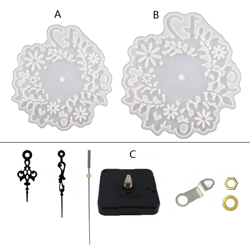 Flower Clock Wall Decoration Crystal Epoxy Resin Mold Ornaments Silicone Mould T8NB
Flower Clock Wall Decoration Crystal Epoxy Resin Mold Ornaments Silicone Mould T8NB