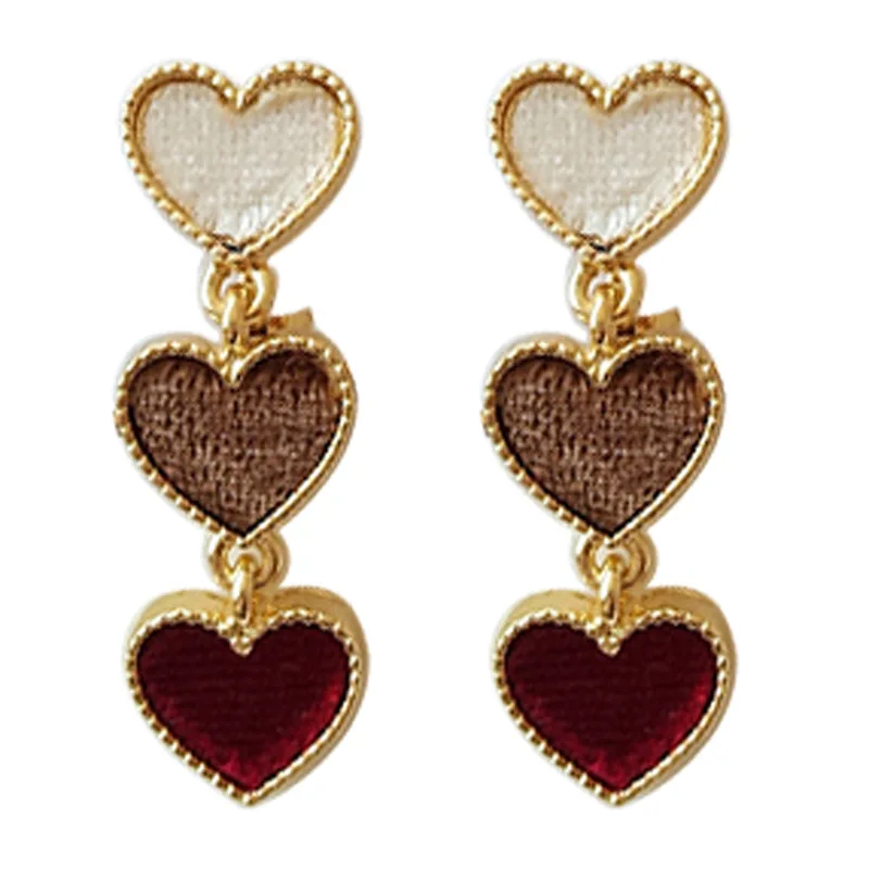 Sweet Heart Drop Earrings Hot Selling Golden Plating Winter Autumn Warm Velvet Love Dangle Earrings For Women Jewelry Gifts
Sweet Heart Drop Earrings Hot Selling Golden Plating Winter Autumn Warm Velvet Love Dangle Earrings For Women Jewelry Gifts