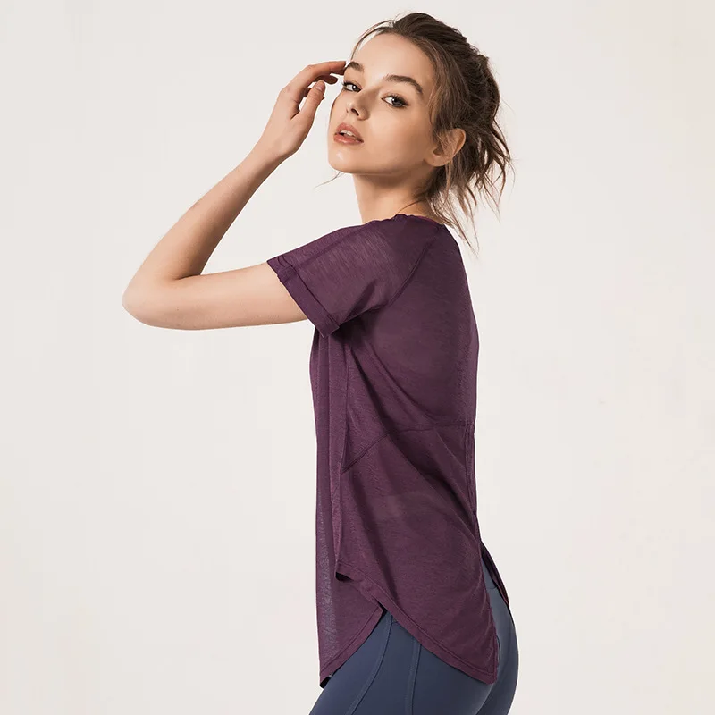 Yoga Shirts Women Loose Running Shirts Sexy See-Through Mesh Design Top Workout Gym Fitness Shirts Quick Dry Sports Top
Yoga Shirts Women Loose Running Shirts Sexy See-Through Mesh Design Top Workout Gym Fitness Shirts Quick Dry Sports Top