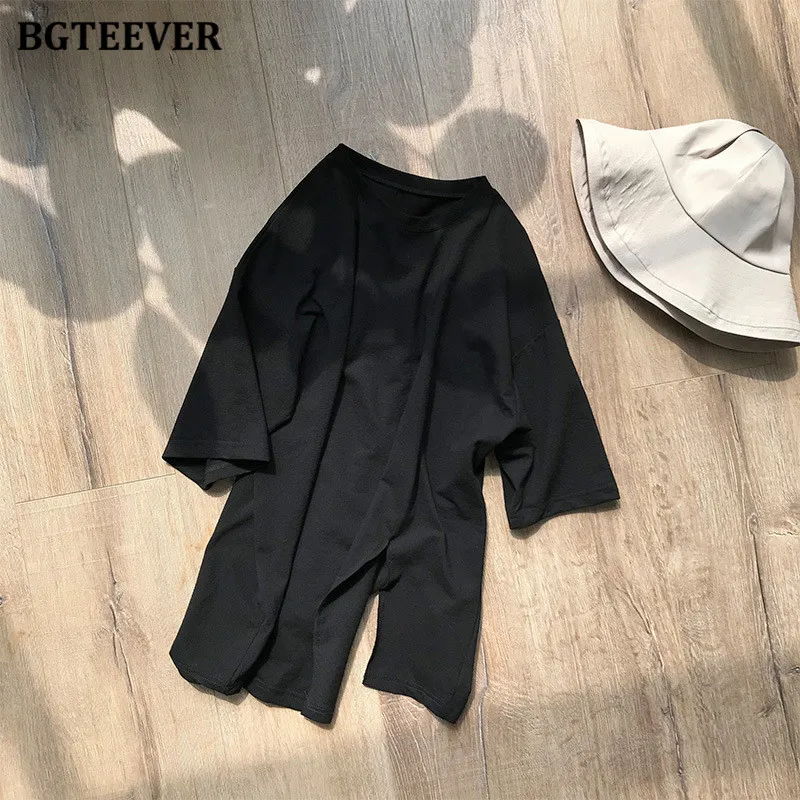 BGTEEVER Casual Chic Irregular Split Women T-shirts Ladies Short Sleeve Solid Loose Pullovers 2021 Summer O-neck Female Tees
BGTEEVER Casual Chic Irregular Split Women T-shirts Ladies Short Sleeve Solid Loose Pullovers 2021 Summer O-neck Female Tees
