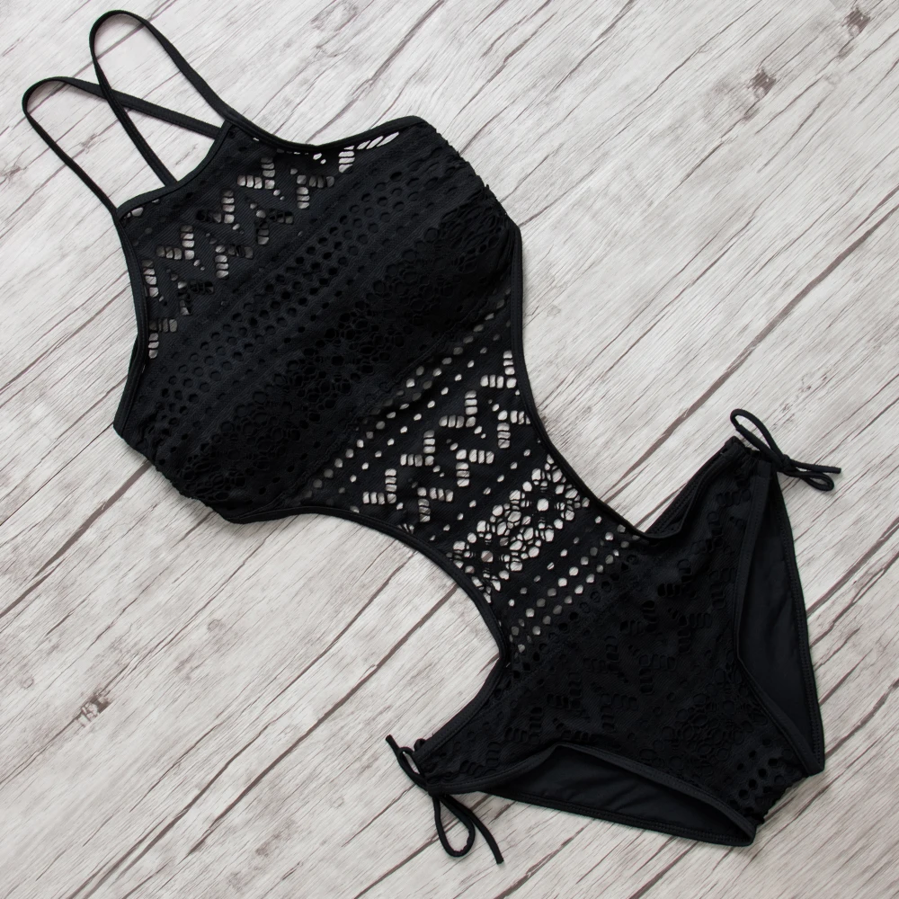 Halter One Pieces Swimsuit Women Sexy Swimwear Female Hollow Monokini Black Bathing Suit Pad Swimming Suit Solid Bodysuit 2020
Halter One Pieces Swimsuit Women Sexy Swimwear Female Hollow Monokini Black Bathing Suit Pad Swimming Suit Solid Bodysuit 2020