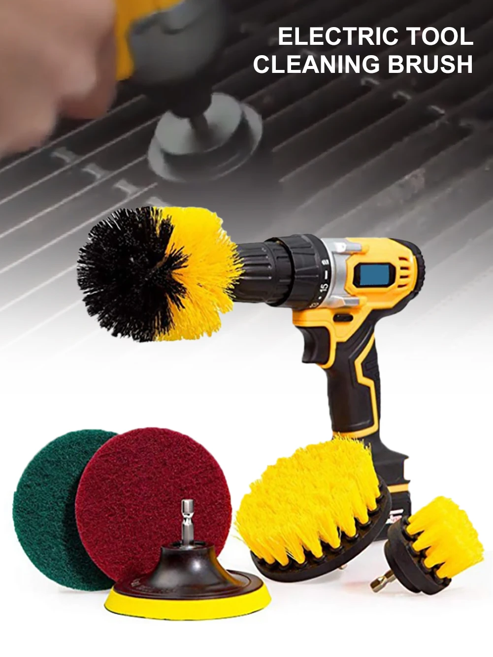 New 3/6/12Pcs Electric Scrubber Brush Kit Cordless Drill Brush Attachment Bathroom Cleaning Car Detailing Nylon Cleaning Brushes
New 3/6/12Pcs Electric Scrubber Brush Kit Cordless Drill Brush Attachment Bathroom Cleaning Car Detailing Nylon Cleaning Brushes