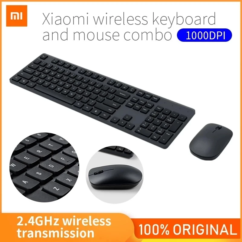 Xiaomi Wireless Keyboard & Mouse Set 2.4GHz Portable Multimedia Mi Mouse Keyboard Combo Notebook Laptop For Office Home
Xiaomi Wireless Keyboard & Mouse Set 2.4GHz Portable Multimedia Mi Mouse Keyboard Combo Notebook Laptop For Office Home