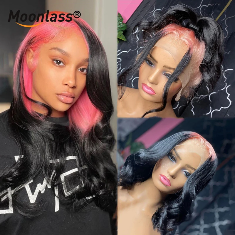 Pink Highlight Lace Front Human Hair Wig Ombre Pink Root Body Wave HD Transparent Lace Frontal Wig Brazilian Remy Human Hair Wig
Pink Highlight Lace Front Human Hair Wig Ombre Pink Root Body Wave HD Transparent Lace Frontal Wig Brazilian Remy Human Hair Wig