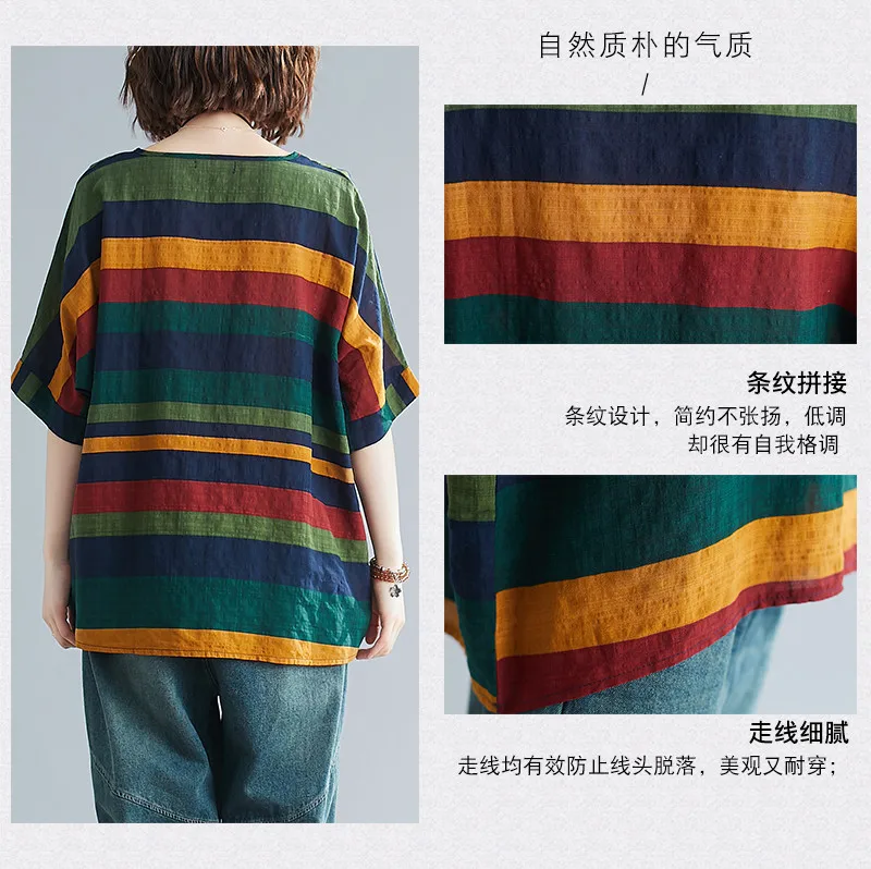 2 Piece Sets Womens Cotton Linen Outfits Stripe Short Sleeve t Shirt Tops+ Loose Harem Pants 2021 Summer Casual Two Piece Set
2 Piece Sets Womens Cotton Linen Outfits Stripe Short Sleeve t Shirt Tops+ Loose Harem Pants 2021 Summer Casual Two Piece Set