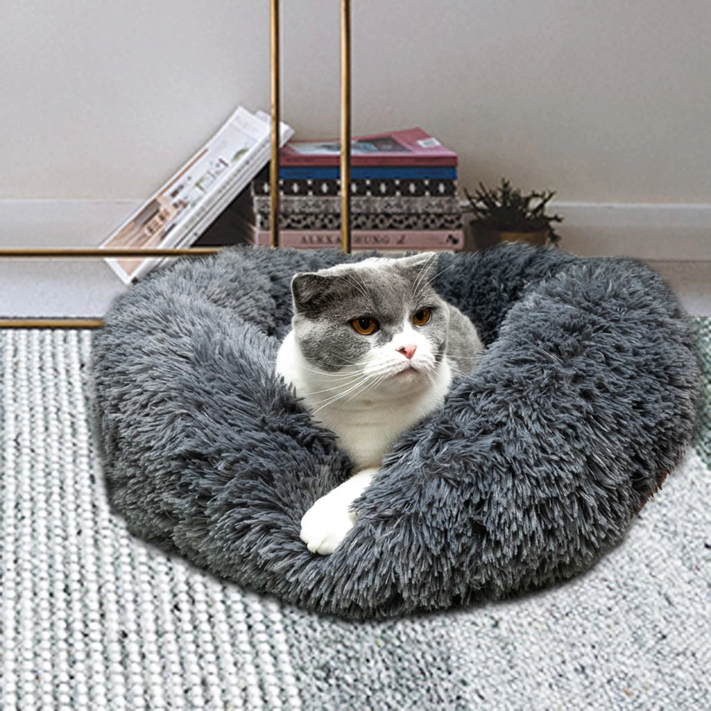 Pet Dog Cat Calming Bed Warm Soft Plush Round Cute Nest Comfortable Sleeping Plush Cat Beds Supplies Hand Wash
Pet Dog Cat Calming Bed Warm Soft Plush Round Cute Nest Comfortable Sleeping Plush Cat Beds Supplies Hand Wash