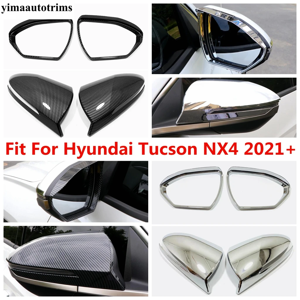 Rearview Mirror Caps Rain Eyebrow Visor Decor Cover Trim ABS Chrome / Carbon Fiber Accessories For Hyundai Tucson NX4 2021 2022
Rearview Mirror Caps Rain Eyebrow Visor Decor Cover Trim ABS Chrome / Carbon Fiber Accessories For Hyundai Tucson NX4 2021 2022