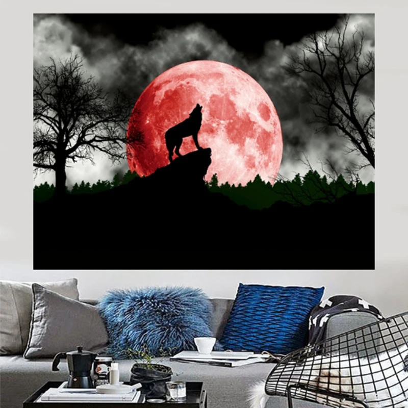 moon wolf tapestry wall cloth dorm bedroom decoration wall carpet drop shipping large blanket
moon wolf tapestry wall cloth dorm bedroom decoration wall carpet drop shipping large blanket