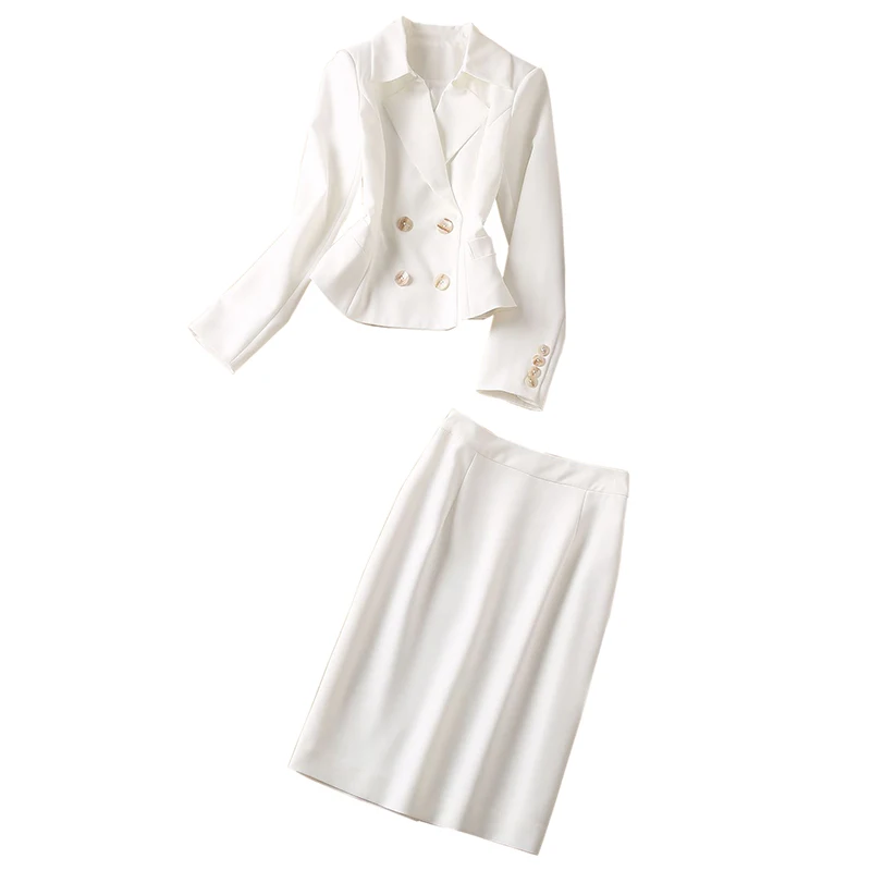 Женский деловой костюм из двух предметов, элегантный двубортный пиджак и облегающая деловая юбка-футляр, осенний комплект из двух предмето...
Женский деловой костюм из двух предметов, элегантный двубортный пиджак и облегающая деловая юбка-футляр, осенний комплект из двух предмето...